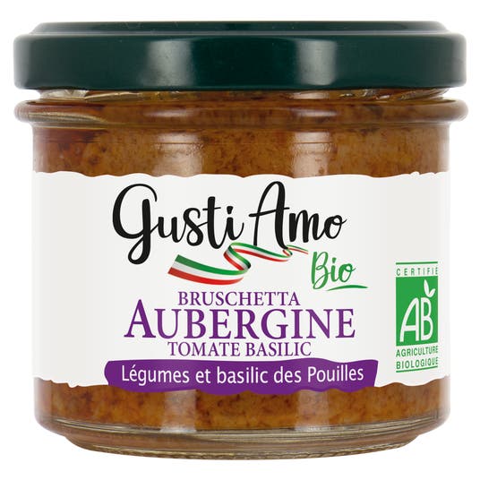 eau thermale jonzac Bruschetta Aubergine Tomate Basilic - bio