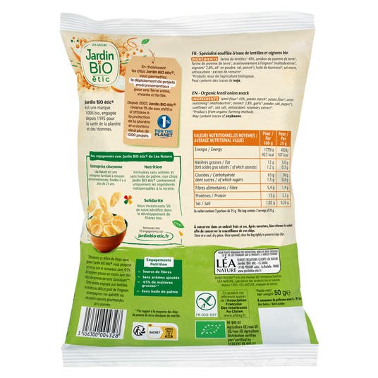 Eau Thermale Jonzac Chips De Lentilles Aux Petits Oignons - Bio