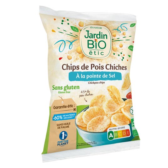 Eau Thermale Jonzac Chips De Pois Chiche à La Pointe De Sel Sans Gluten - Bio