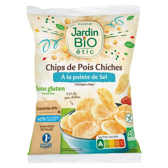 eau thermale jonzac Chips de pois chiche à la pointe de sel sans gluten - bio
