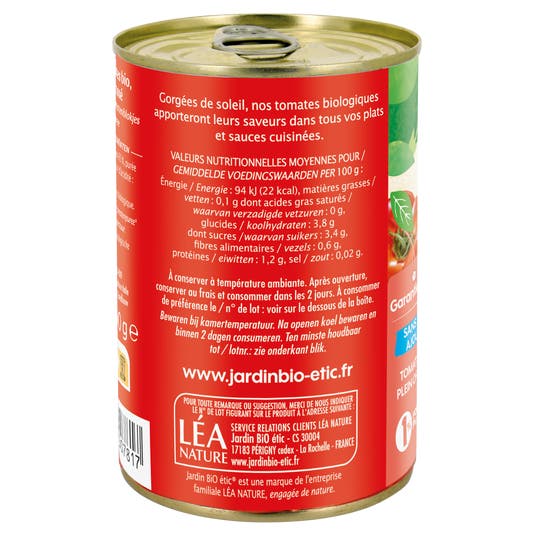 Eau Thermale Jonzac Concassé De Tomate Bio à La Purée