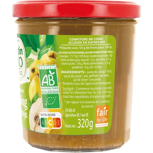 Eau Thermale Jonzac Confiture Coing - Variété Wranja - Bio