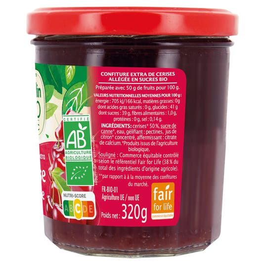 Eau Thermale Jonzac Confiture Extra Cerise - Griotte - Bio