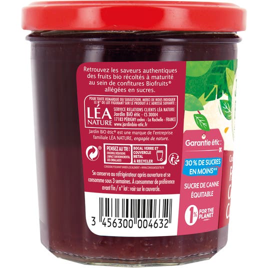 Eau Thermale Jonzac Confiture Extra Fraise Cerise Cassis - Bio