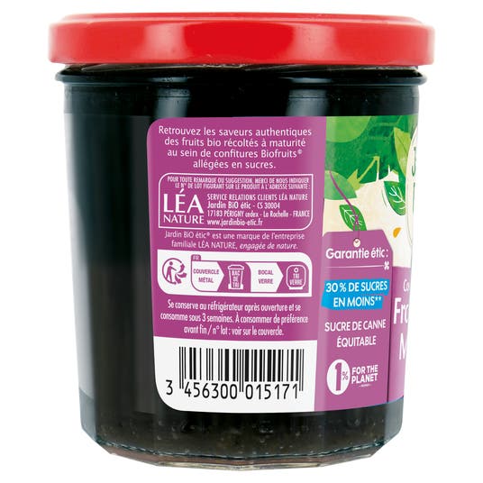 Eau Thermale Jonzac Confiture Extra Framboise Myrtille - Bio