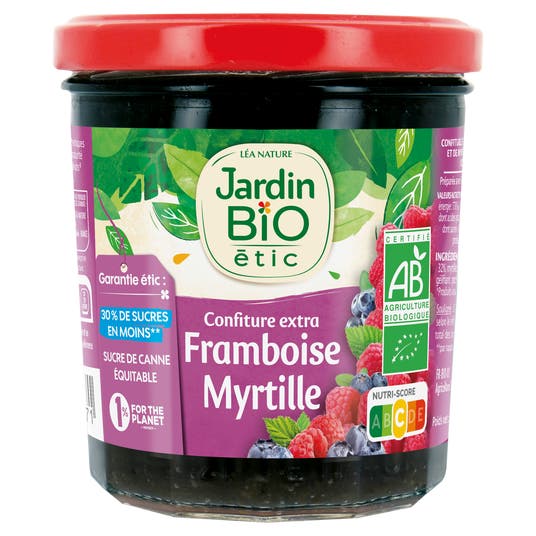 eau thermale jonzac Confiture extra Framboise Myrtille - bio