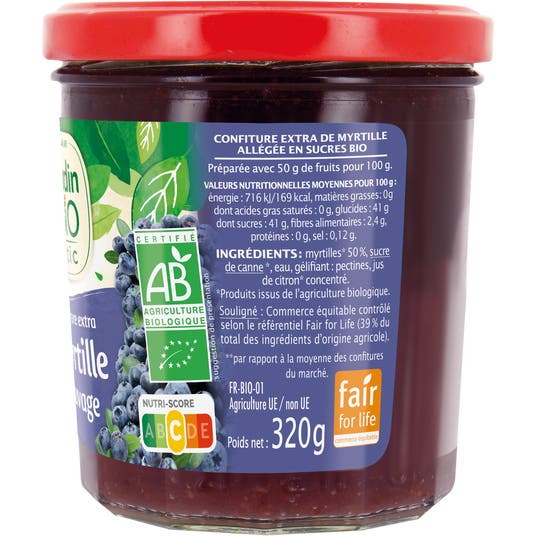 Eau Thermale Jonzac Confiture Extra Myrtille Sauvage - Bio