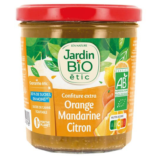 eau thermale jonzac Confiture extra Orange Mandarine Citron - bio