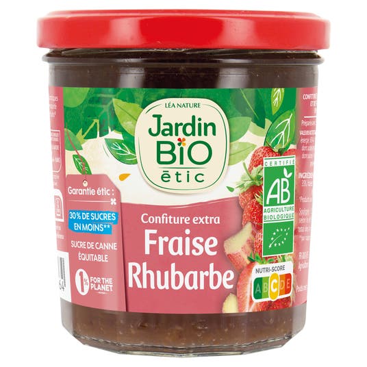 eau thermale jonzac Confiture extra Rhubarbe Fraise - bio