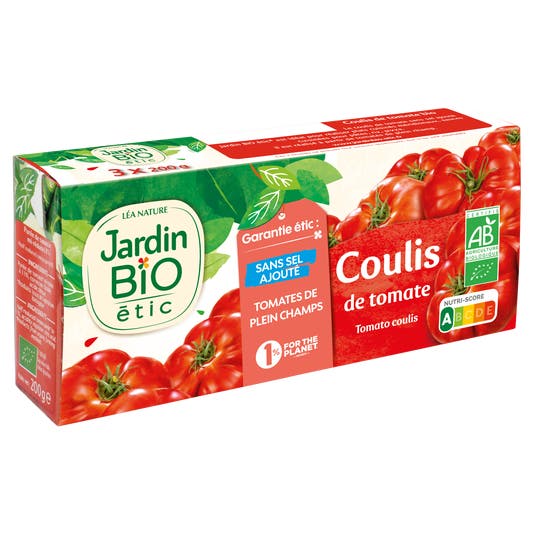 Eau Thermale Jonzac Coulis De Tomate Sans Sel Ajouté - Lot De 3 - Bio