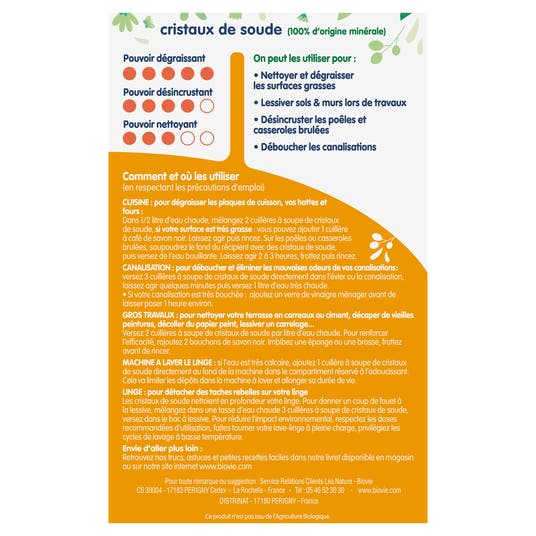 Eau Thermale Jonzac Cristaux De Soude Dégraisse & Lessive