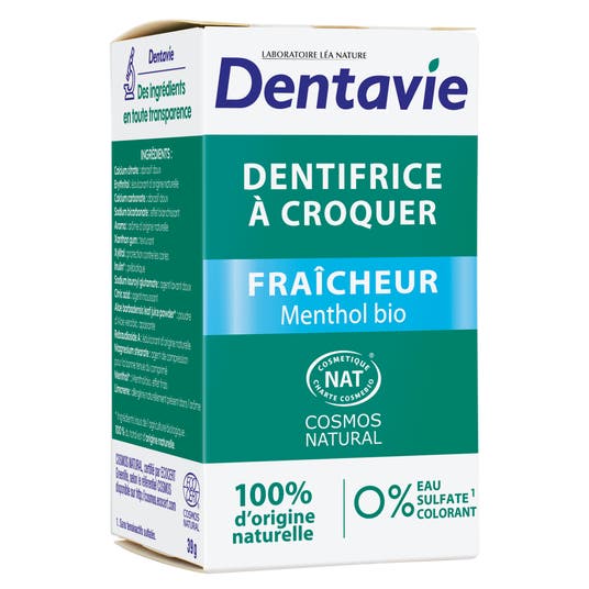 Eau Thermale Jonzac Dentifrice à Croquer Fraîcheur Dentavie
