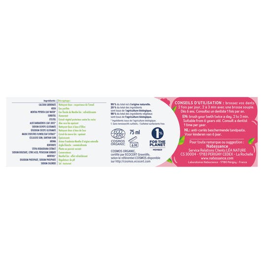 Eau Thermale Jonzac Dentifrice Enfants - Framboise Menthe