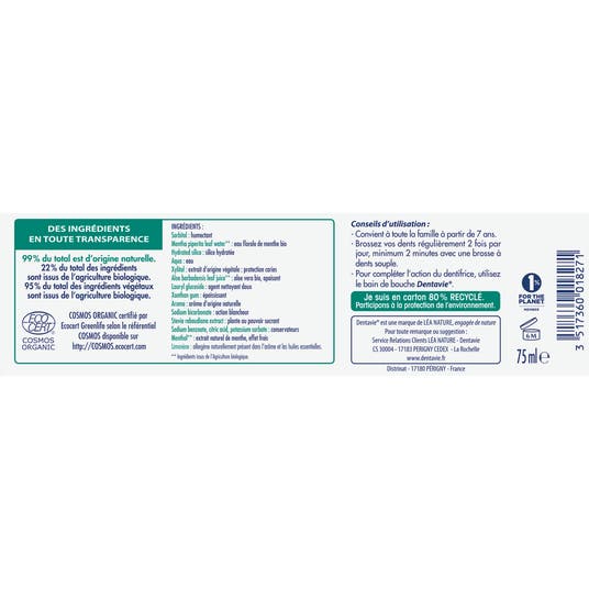 Eau Thermale Jonzac Dentifrice Protection Blancheur