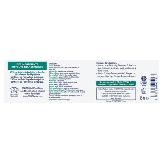Eau Thermale Jonzac Dentifrice Soin Dents Sensibles 75 Ml