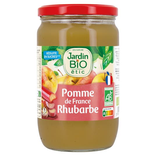 eau thermale jonzac Dessert Biofruits Pomme Rhubarbe