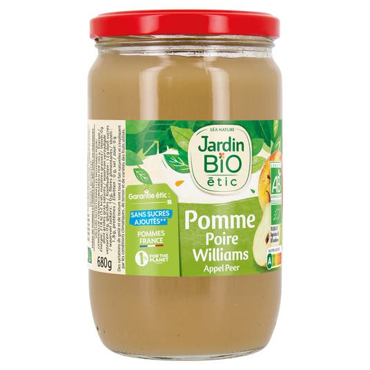 Eau Thermale Jonzac Dessert Compote Bio Pomme De France Poire Williams