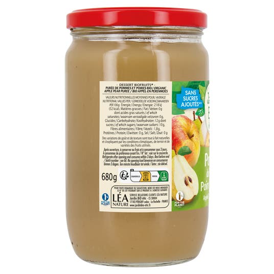 Eau Thermale Jonzac Dessert Compote Bio Pomme De France Poire Williams