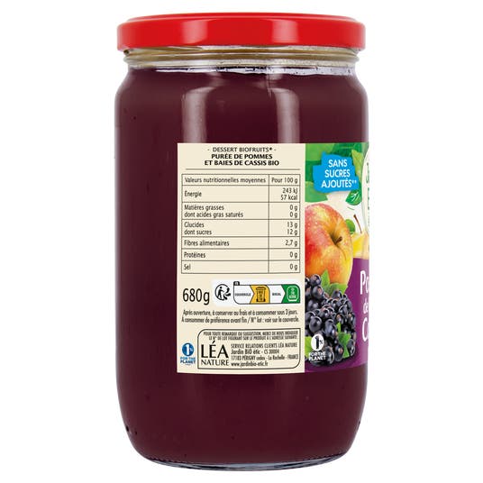 Eau Thermale Jonzac Dessert Compote Bio Pomme Et Cassis