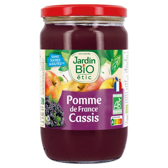eau thermale jonzac Dessert compote bio pomme et cassis