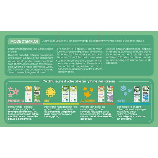 Eau Thermale Jonzac Diffuseur D'huiles Essentielles Prise Murale