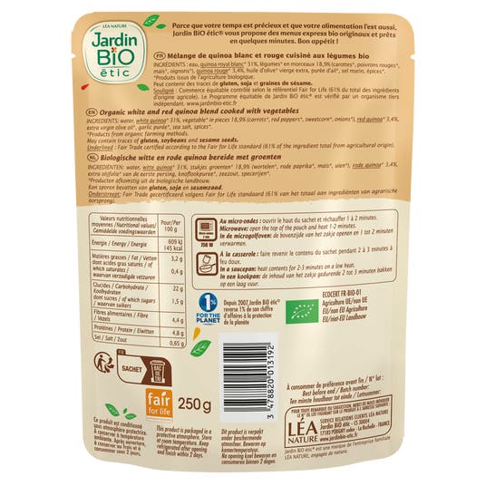 Eau Thermale Jonzac Duo De Quinoa Aux Petits Légumes - Bio