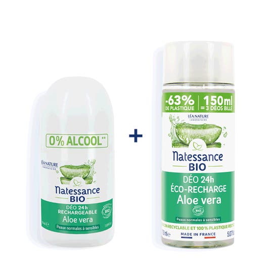 eau thermale jonzac Duo Déodorant et éco-recharge 24h Aloe Vera