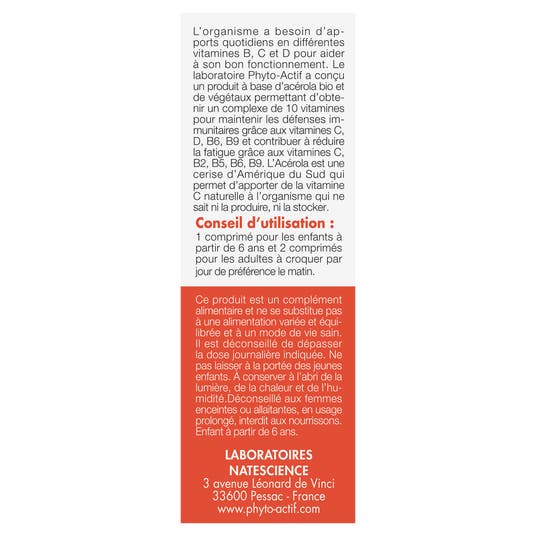 Eau Thermale Jonzac Acérola Bio 1000 + 10 Vitamines