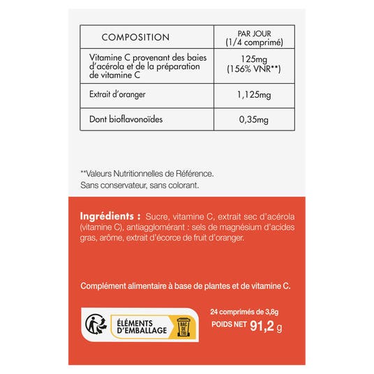 Eau Thermale Jonzac Acérola Plus 500 24comprimés
