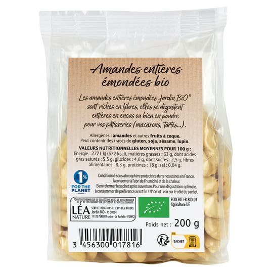 Eau Thermale Jonzac Amandes Entières émondées Bio