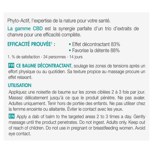 Eau Thermale Jonzac Baume Décontractant CBD