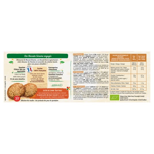 Eau Thermale Jonzac Biscuits Sésame Bio