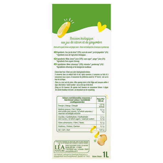 Eau Thermale Jonzac Boisson Citron Gingembre