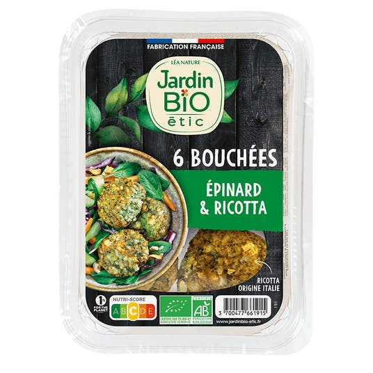 eau thermale jonzac Bouchées épinard & ricotta