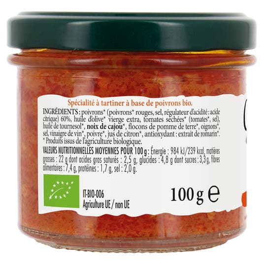 Eau Thermale Jonzac Bruschetta Poivrons Bio