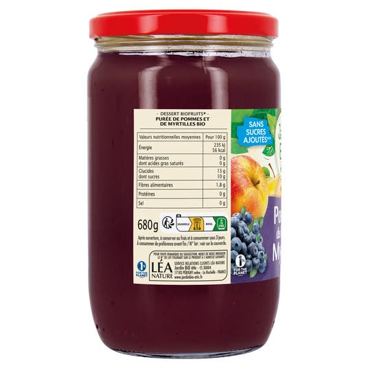 Eau Thermale Jonzac Compote Pomme Myrtille - Bio