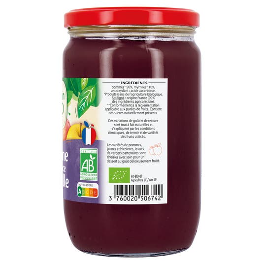 Eau Thermale Jonzac Compote Pomme Myrtille - Bio