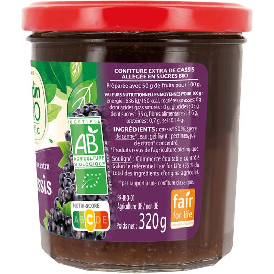 Eau Thermale Jonzac Confiture Extra Cassis - Bio