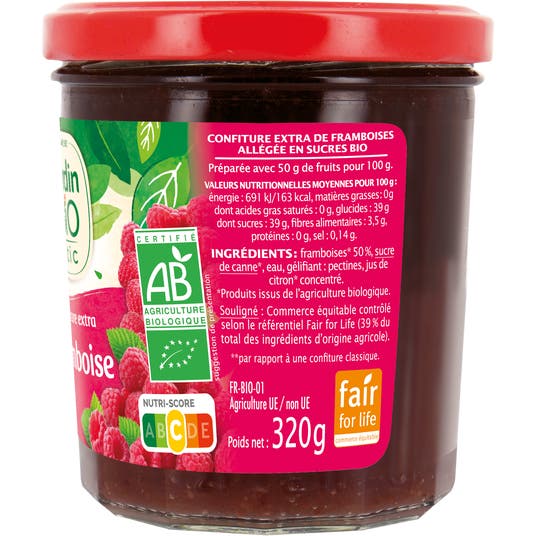 Eau Thermale Jonzac Confiture Extra Framboise - Bio