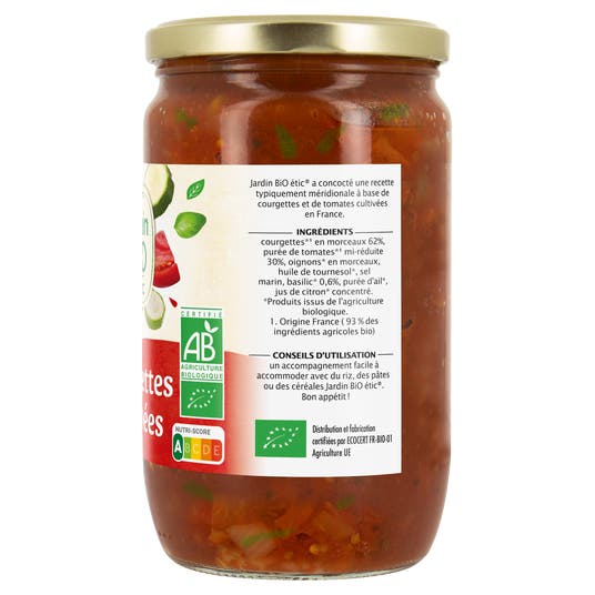 Eau Thermale Jonzac Courgettes Bio Cuisinées