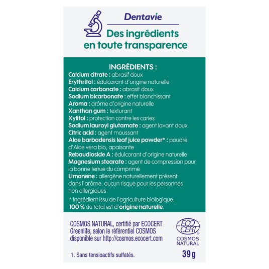 Eau Thermale Jonzac Dentifrice à Croquer Blancheur