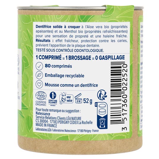 Eau Thermale Jonzac Dentifrice à Croquer Fraîcheur