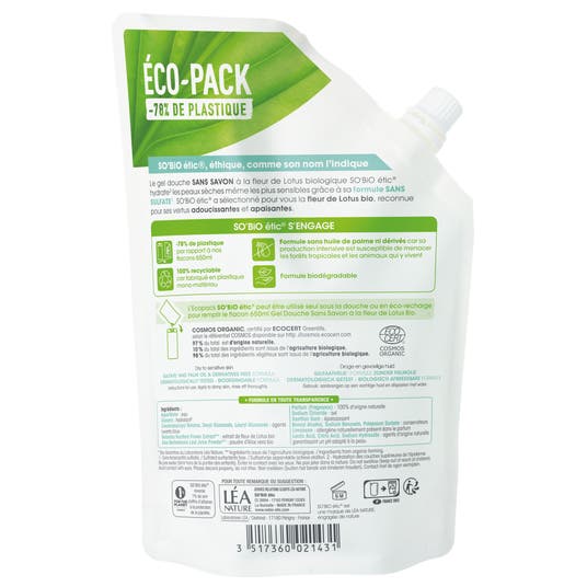 Eau Thermale Jonzac Ecopack Gel Douche Sans Savon