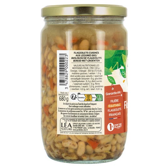 Eau Thermale Jonzac Flageolets Cuisinés - Bio