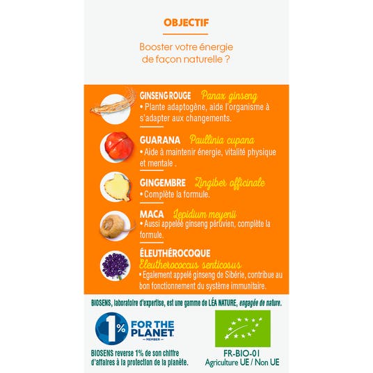 Eau Thermale Jonzac Gélule Végétale Energie 5G - Bio