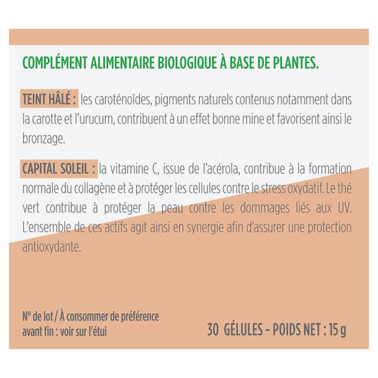 Eau Thermale Jonzac Gélules Solaires Bio
