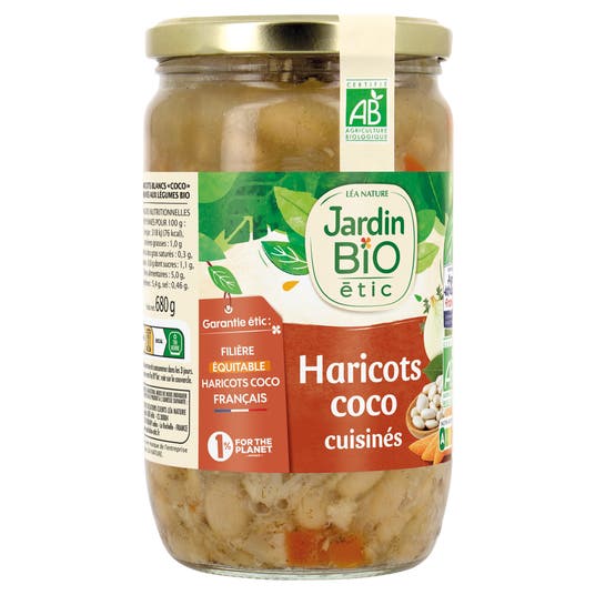 Eau Thermale Jonzac Haricots Coco Cuisinés - Bio