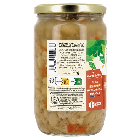 Eau Thermale Jonzac Haricots Coco Cuisinés - Bio