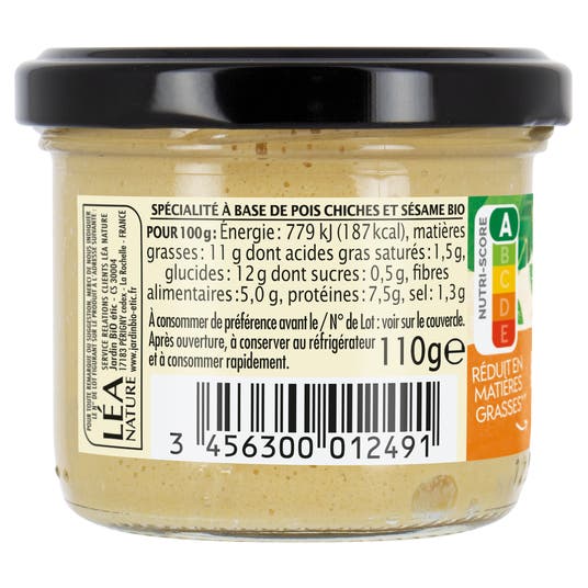Eau Thermale Jonzac Houmous Citron Bio