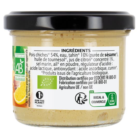 Eau Thermale Jonzac Houmous Citron Bio